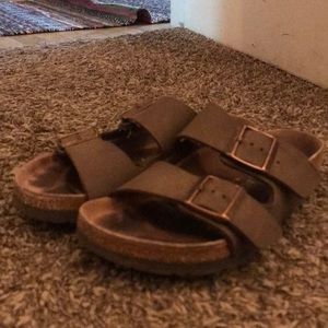 Brown leather Birkenstock
